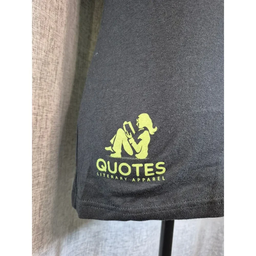 Alice in Wonderland Cheshire Cat Quote Graphic T-Shirt Medium Lewis Carroll NWOT - Picture 7 of 8